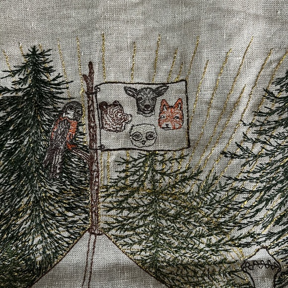 Coral & Tusk Pillow Camper Fox Owl - Picture 3 of 14